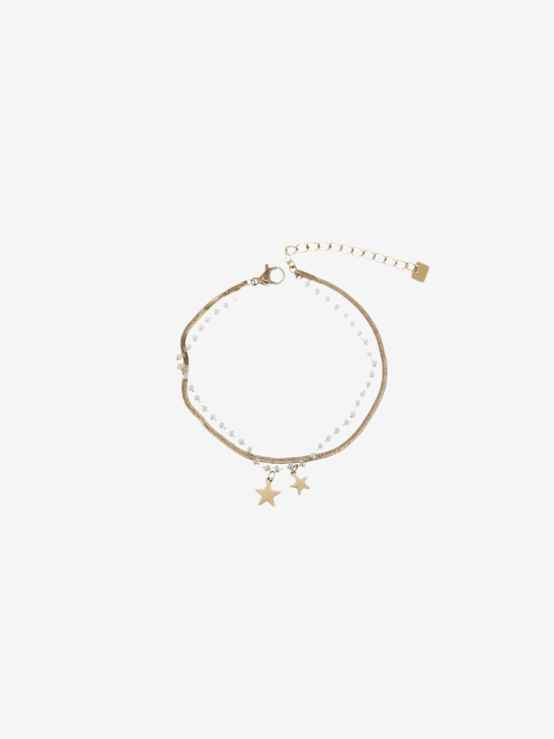 Dubbele armbanden snake met sterretjes