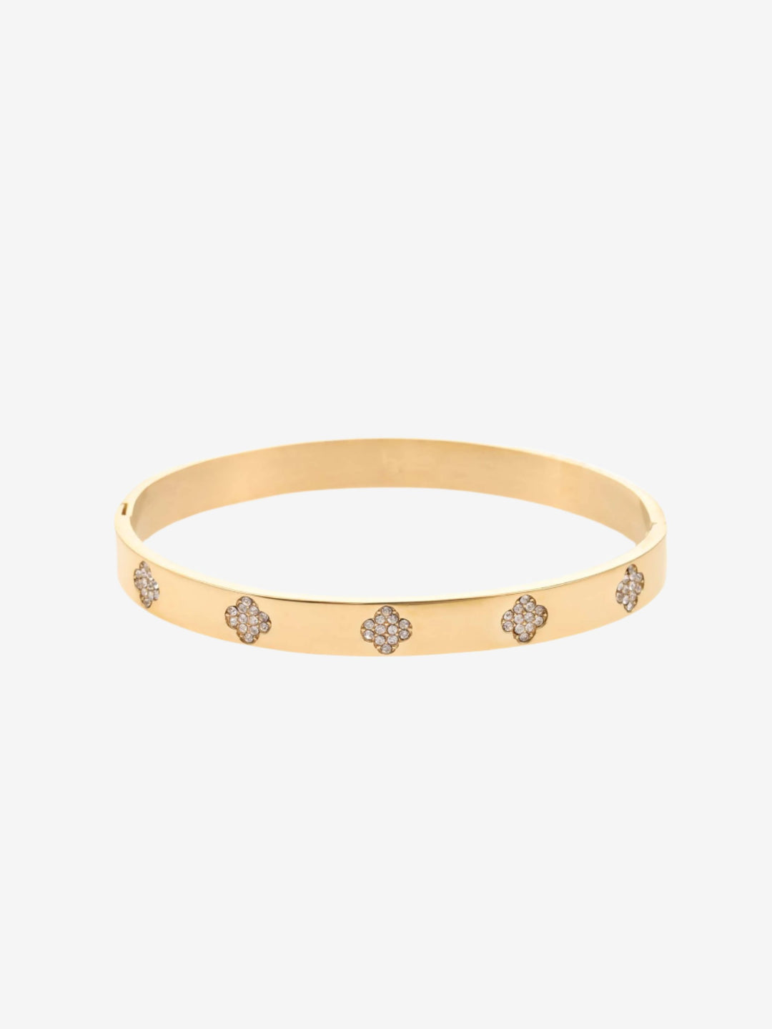 Bangle klavertjes vier gevuld met steentjes