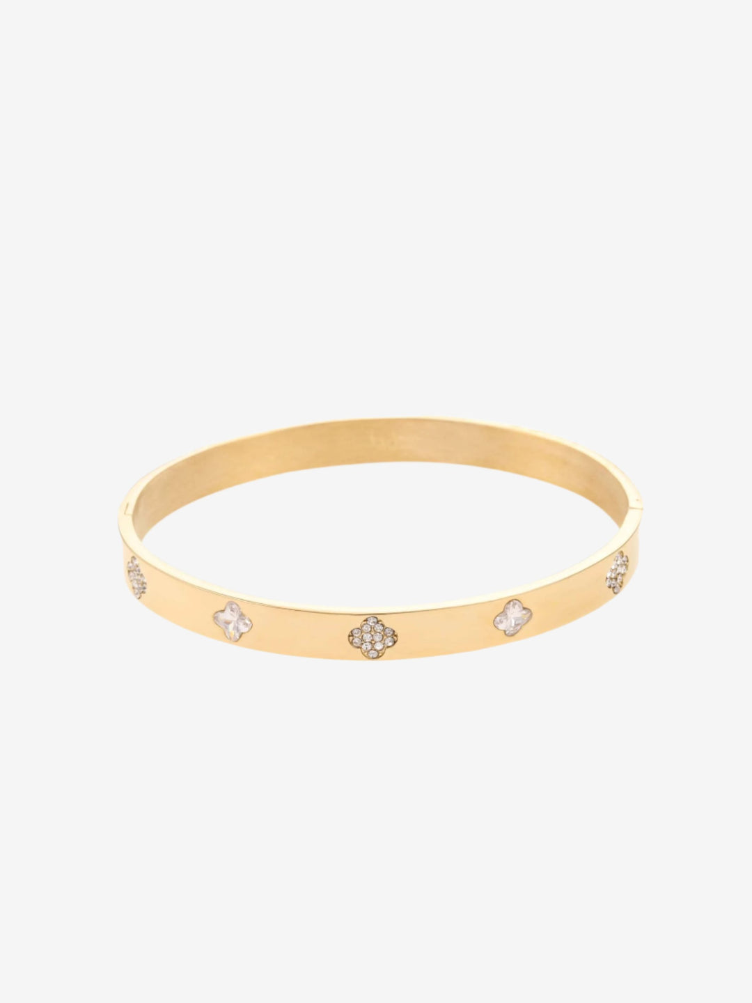 Bangle klavertjes vier met stenen