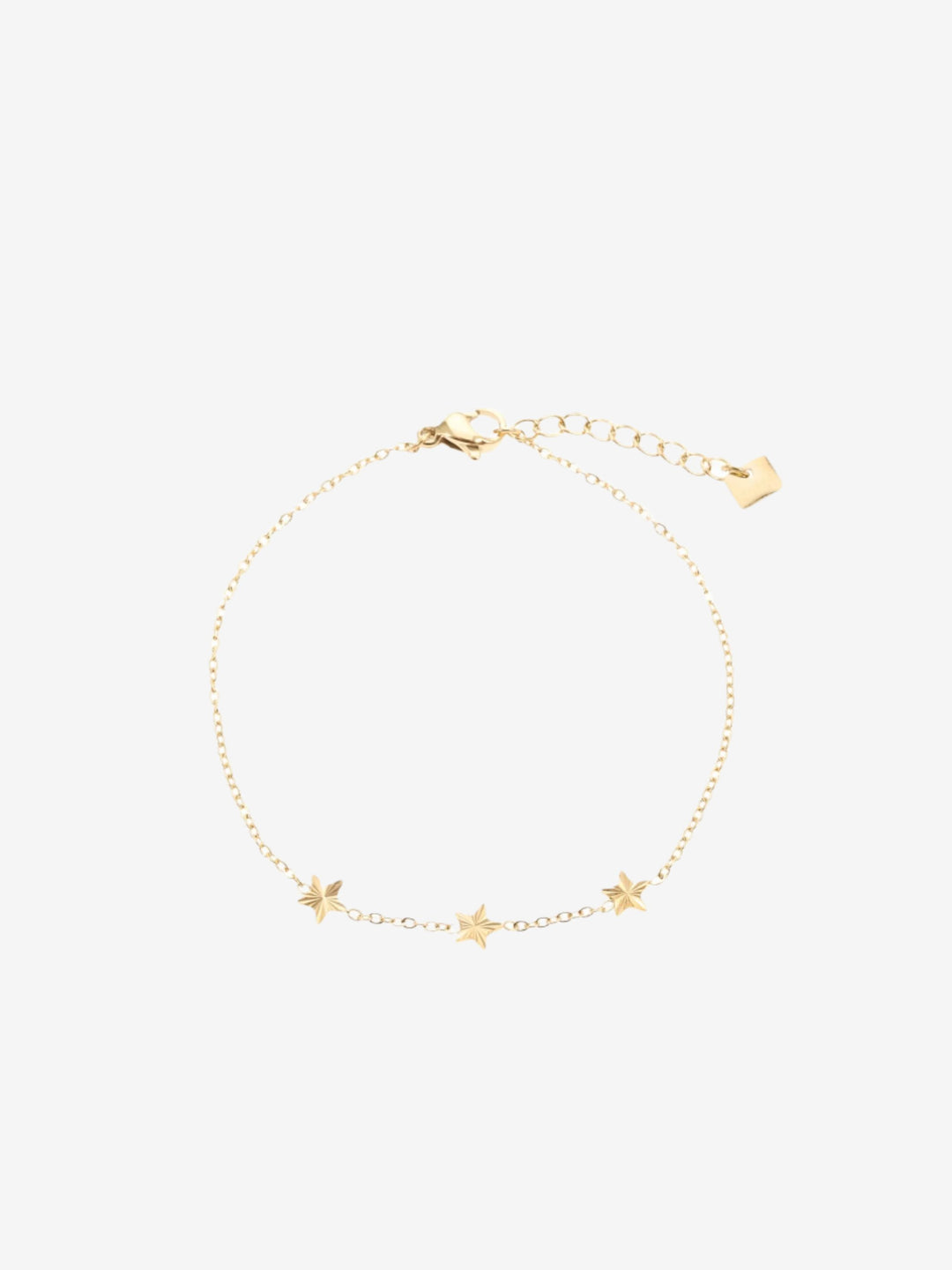 Armband met drie stralend sterretjes 0.8cm