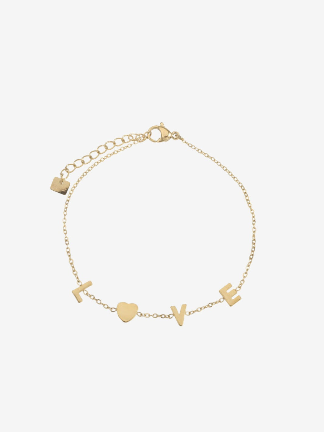Armband love met solid hartje