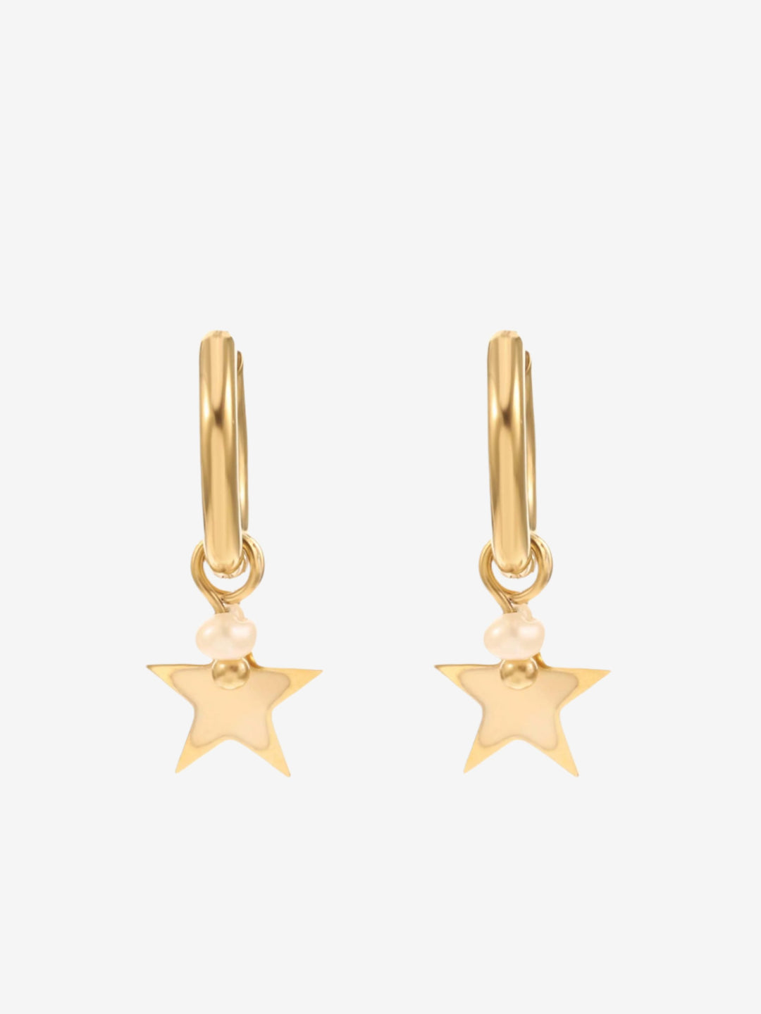 Nauty girl oorring met sterretjes en parel