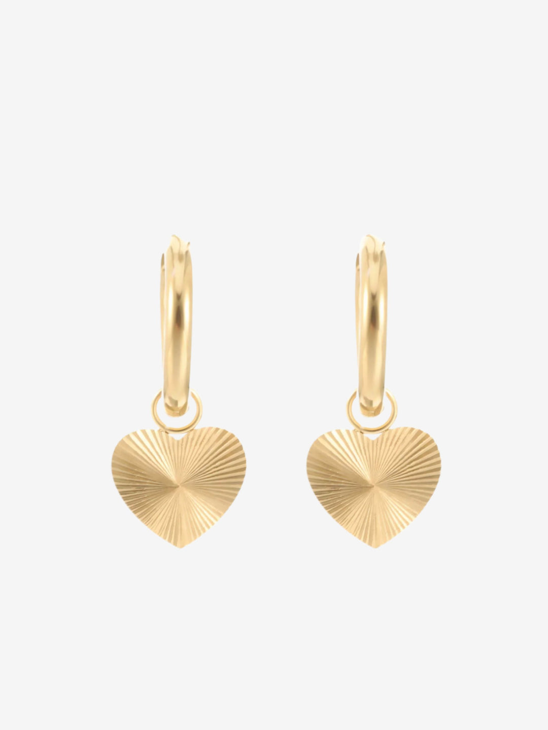 Oorring met stralend hartjes bedel