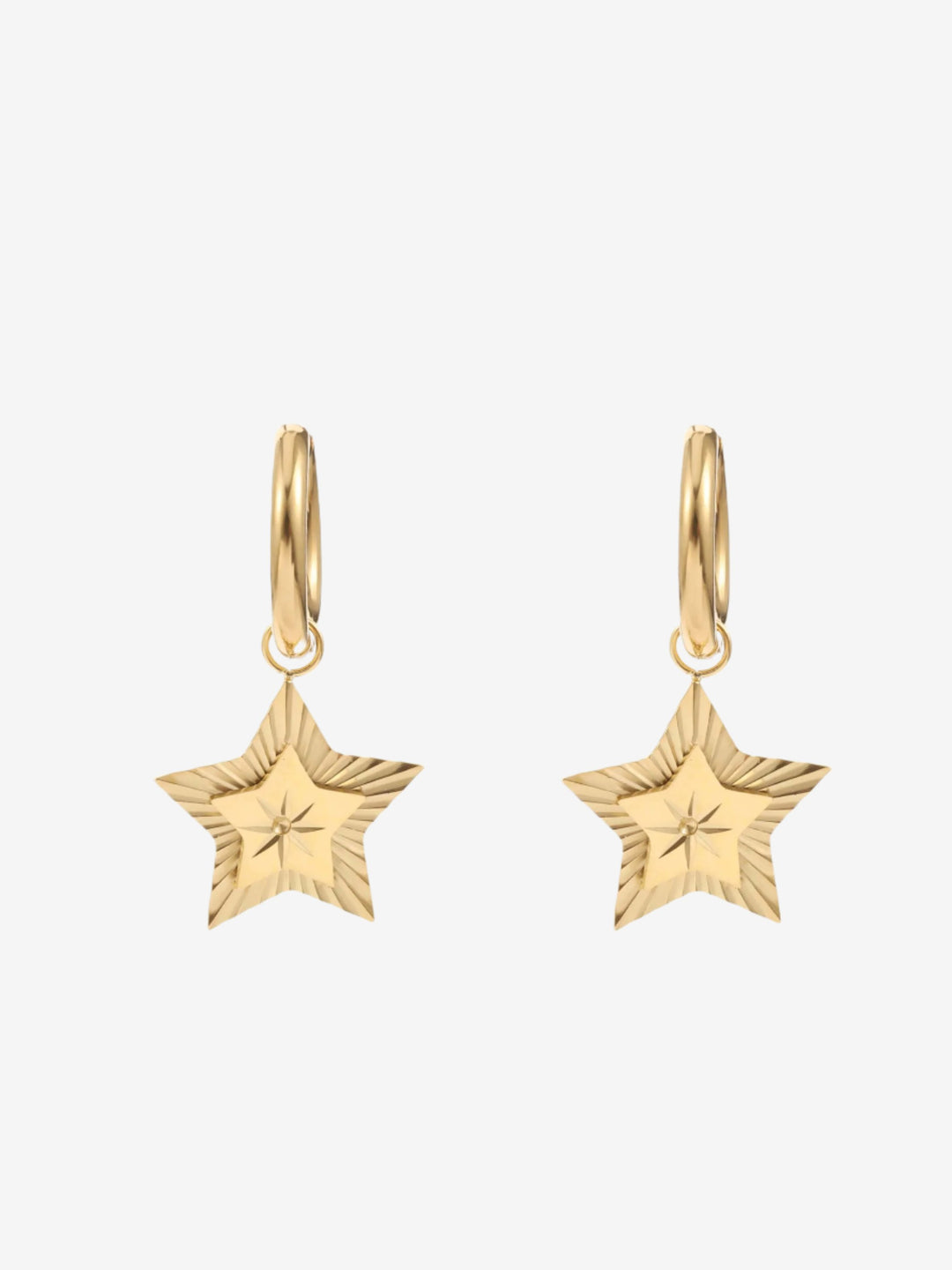 Oorring met statement ster bedel