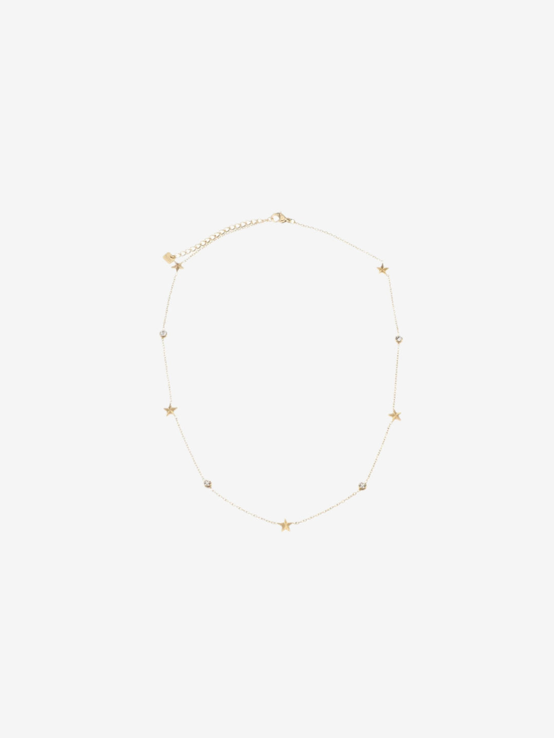 Ketting met stralend sterretjes en kristallen stenen
