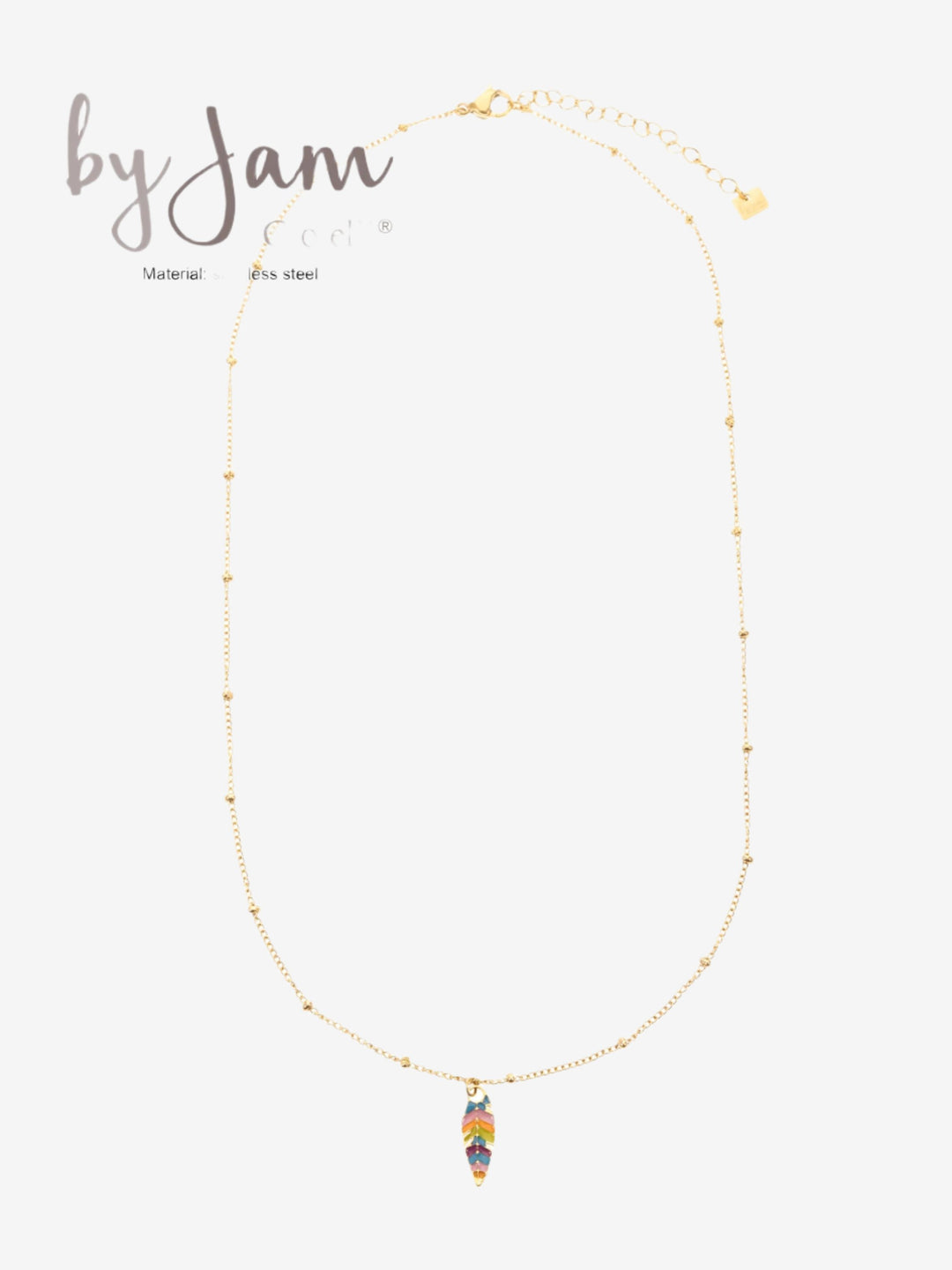 Nauty girl ketting met kleurrijke blaadjes