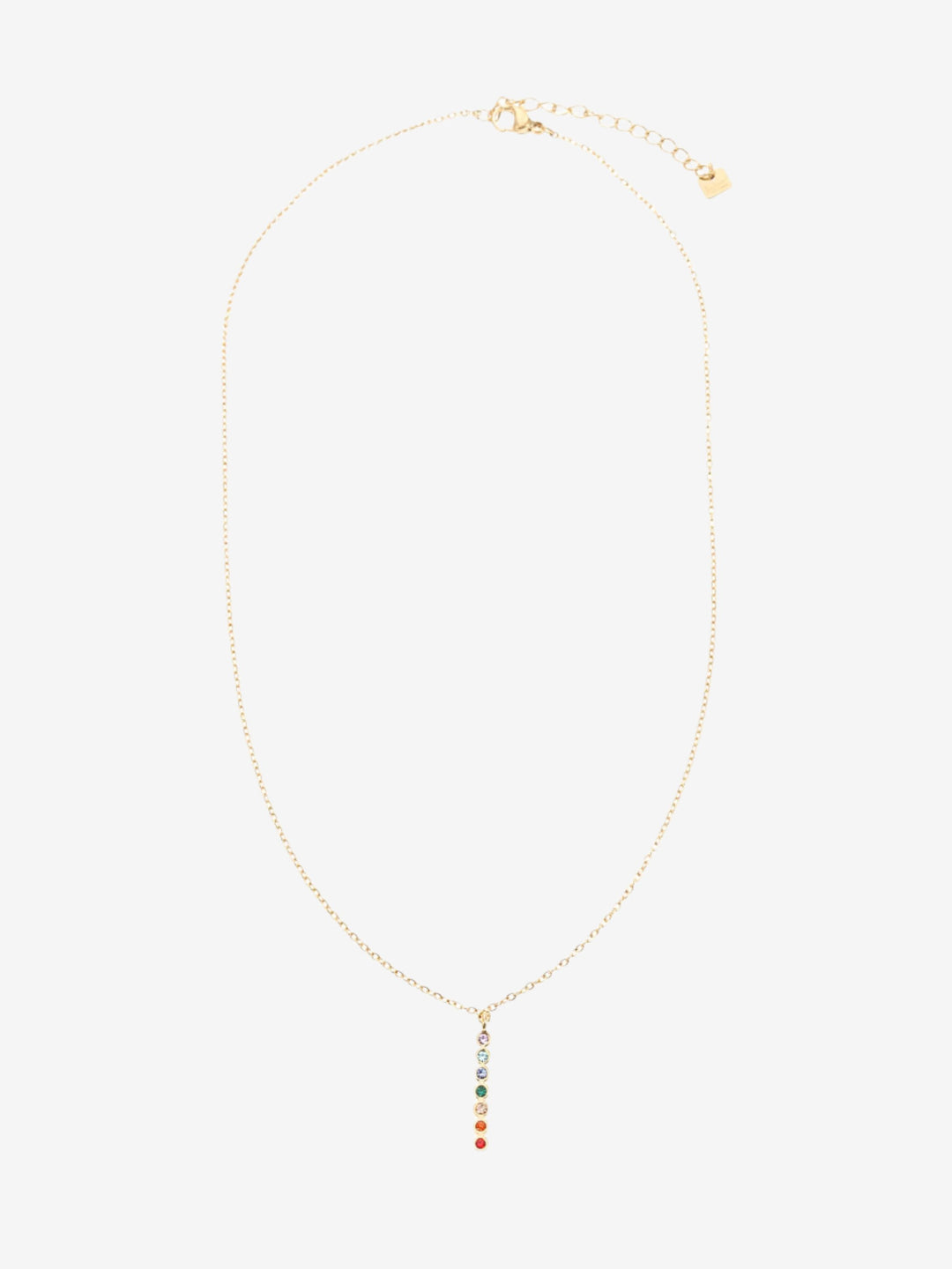 Ketting met staafjes met gekleurde steentjes