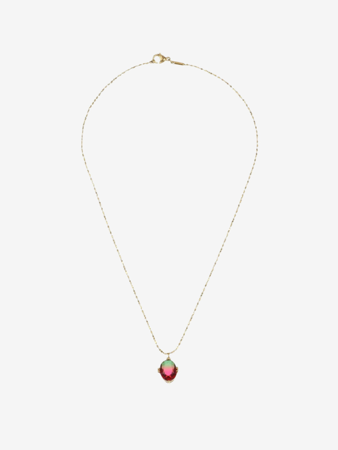 Ketting met gekleurde steentjes hanger