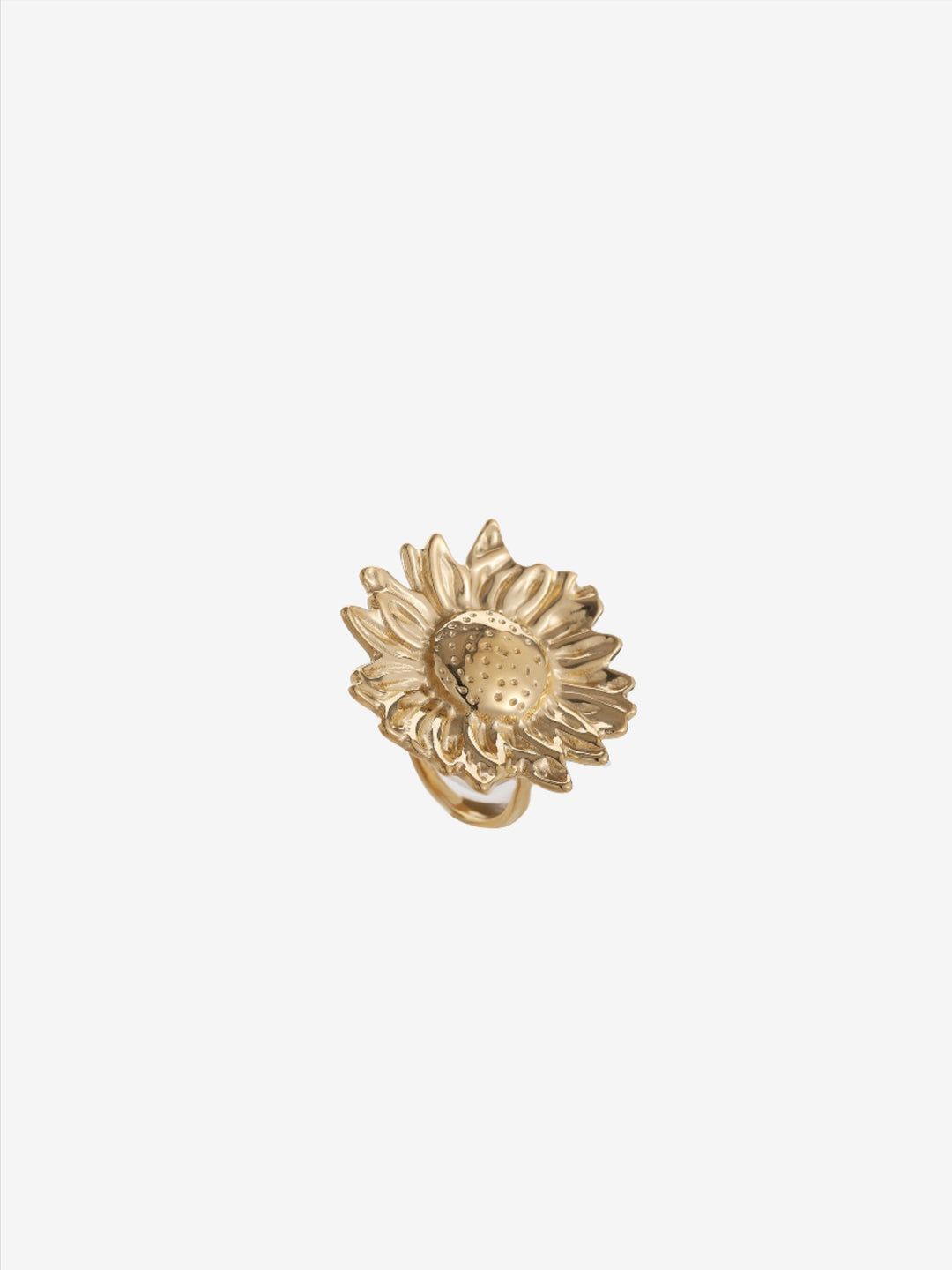 Statement ring met zonnebloem