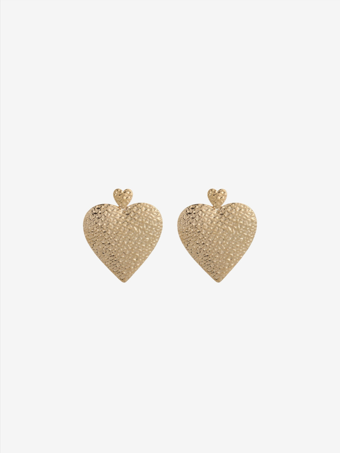 Boucles d'oreilles petit et grand coeur