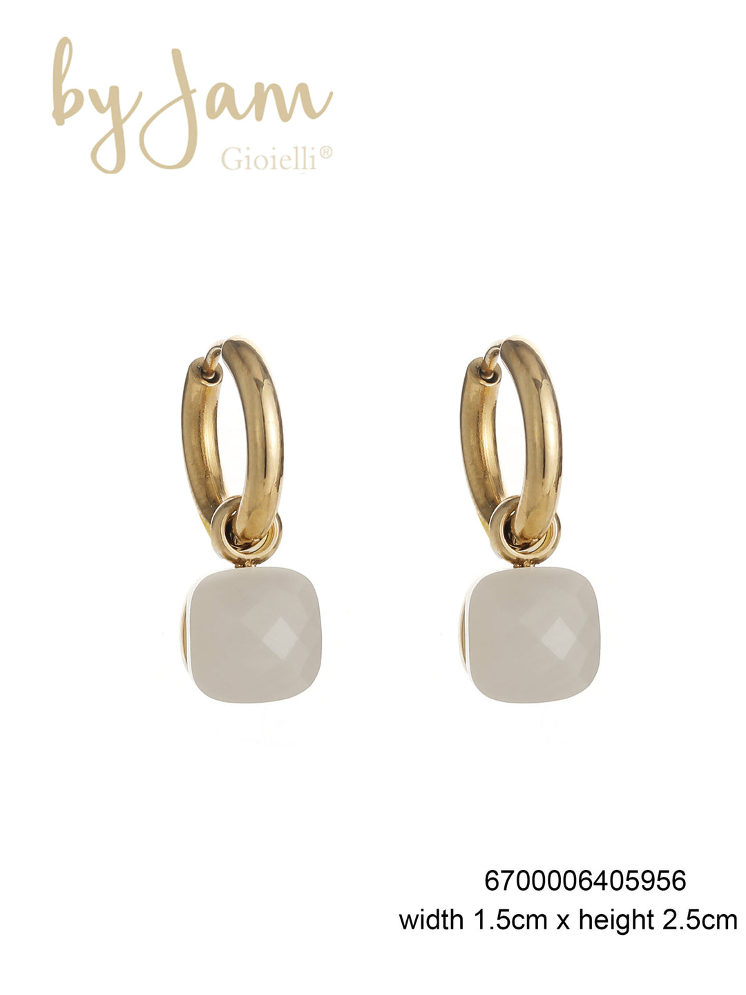 By Jam Gioielli-BJ16796-Stainless Steel-Oorbellen