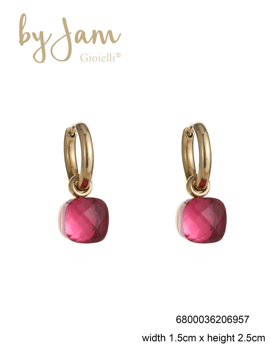 By Jam Gioielli-BJ16802-Stainless Steel-Oorbellen