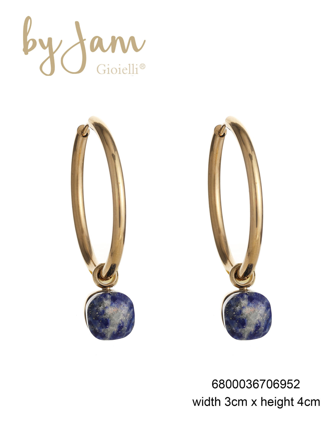 By Jam Gioielli-BJ16807-Stainless Steel-Oorbellen