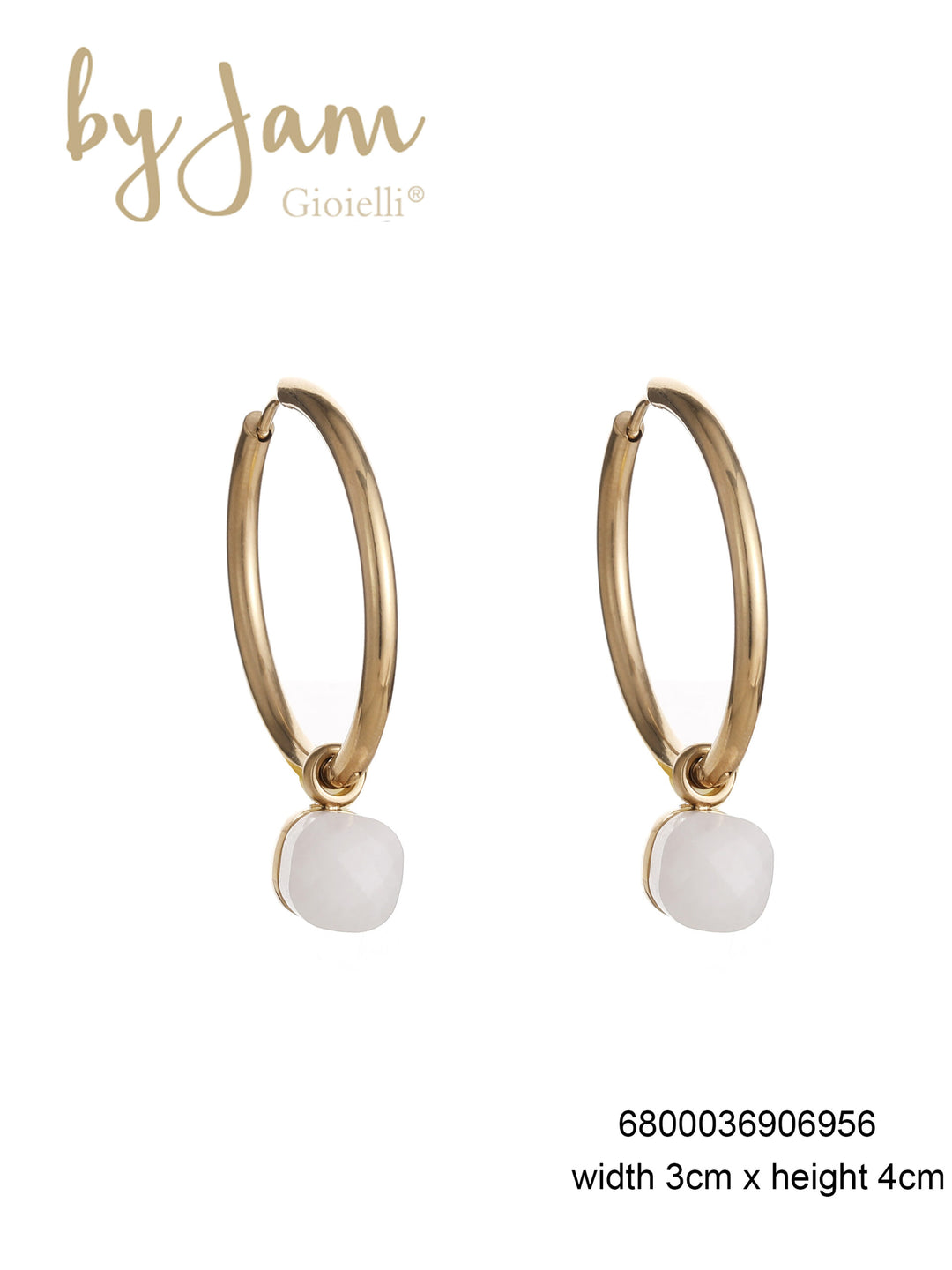 By Jam Gioielli-BJ16809-Stainless Steel-Oorbellen