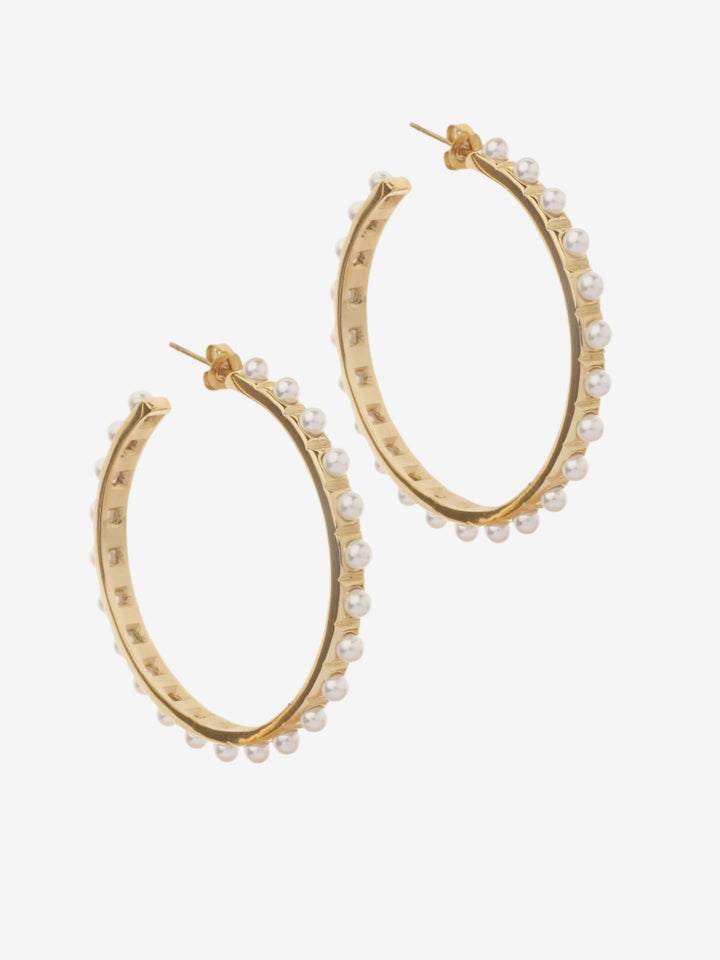 Ocean hoops met parels