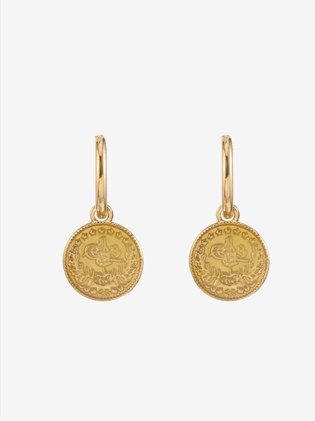 Boucles d'oreilles avec pièces de monnaie