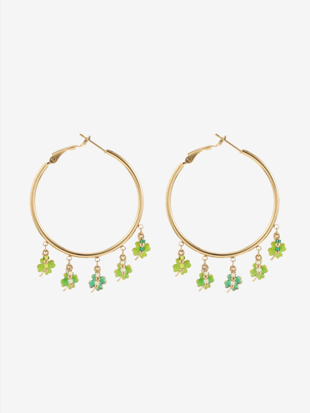 Boucles d'oreilles avec pendentifs trèfle