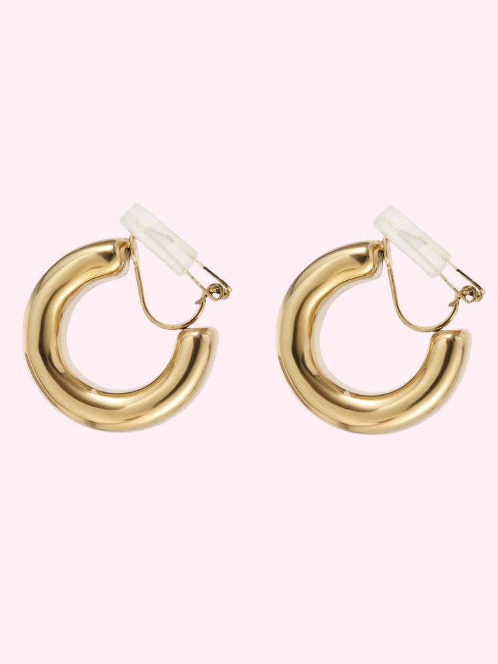 Classic oro clip oorring