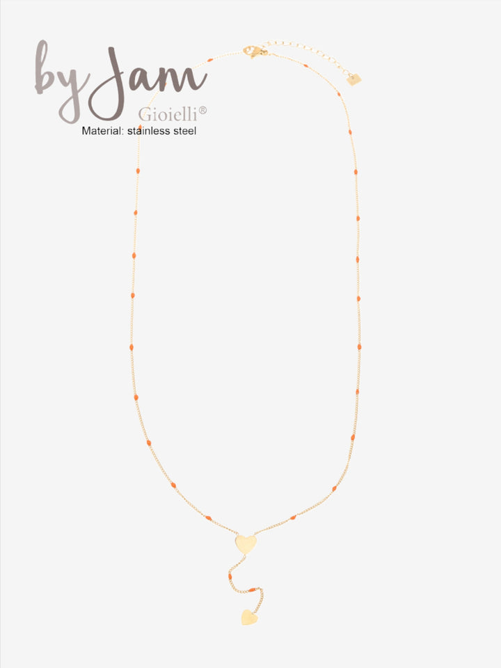 Collier avec deux coeurs