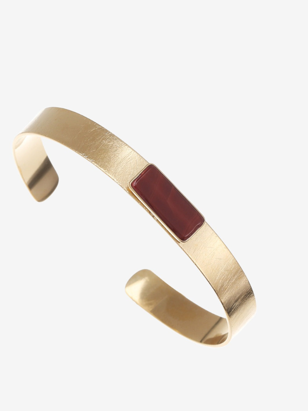 Bangle met rechthoek steen centraal