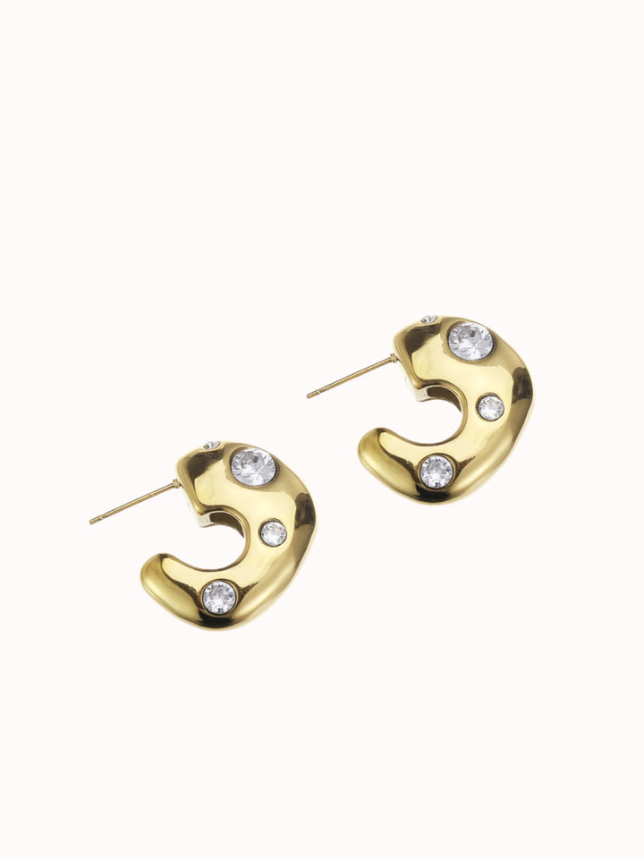 Statement studs met steentjes