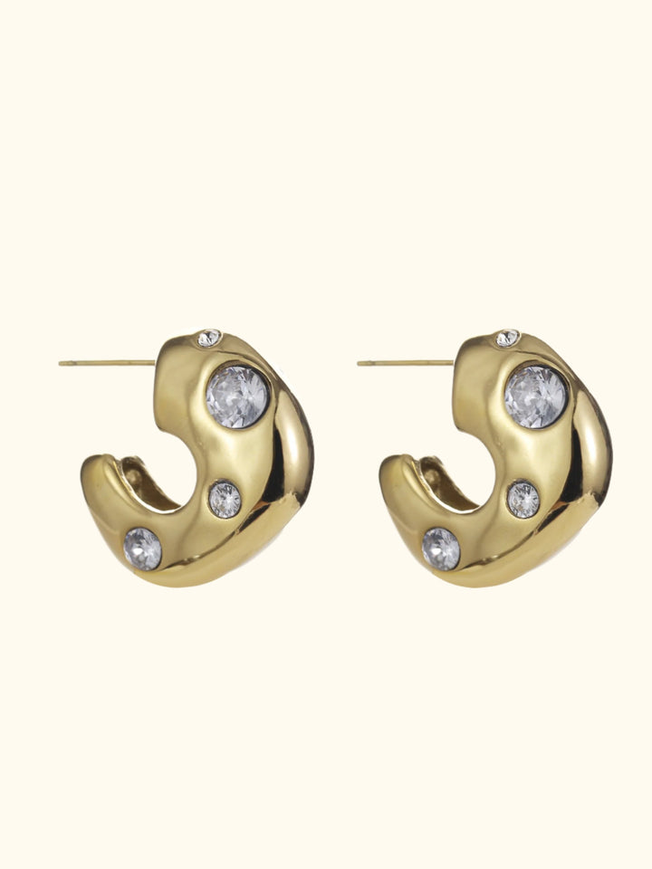 Statement studs met steentjes