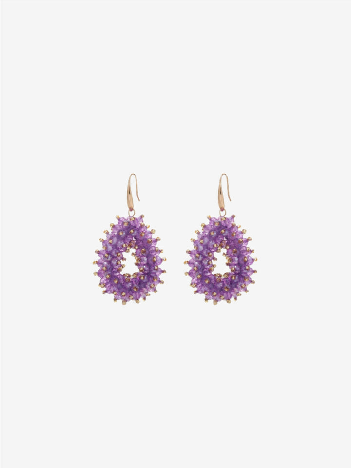 Earrings with drop beads