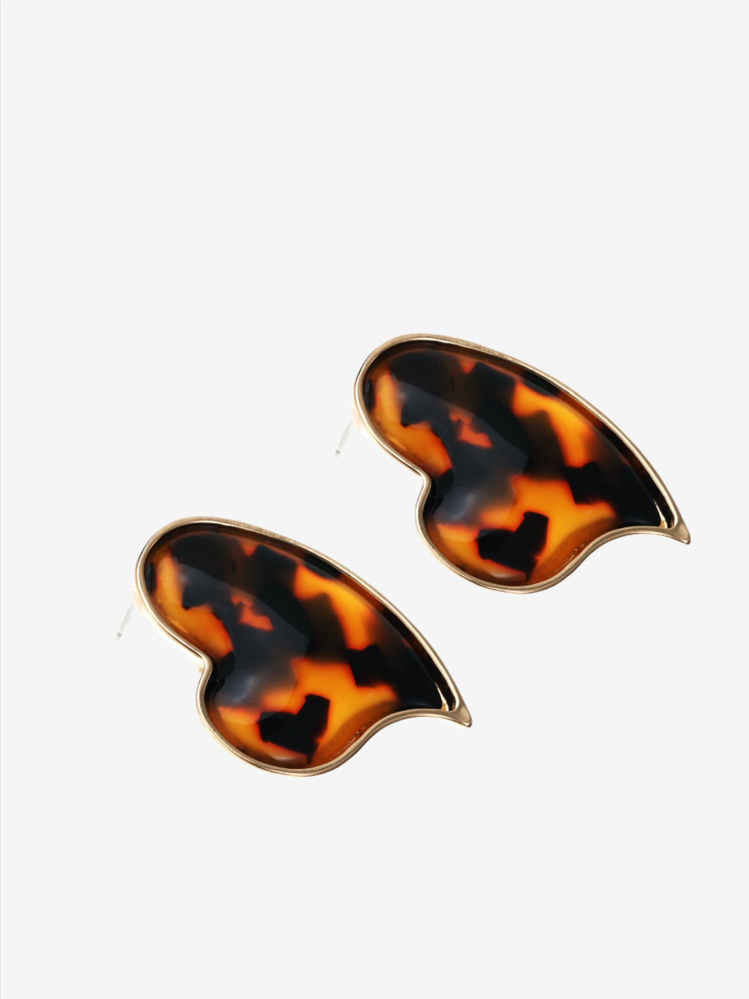 Safari minimalistic hart studs