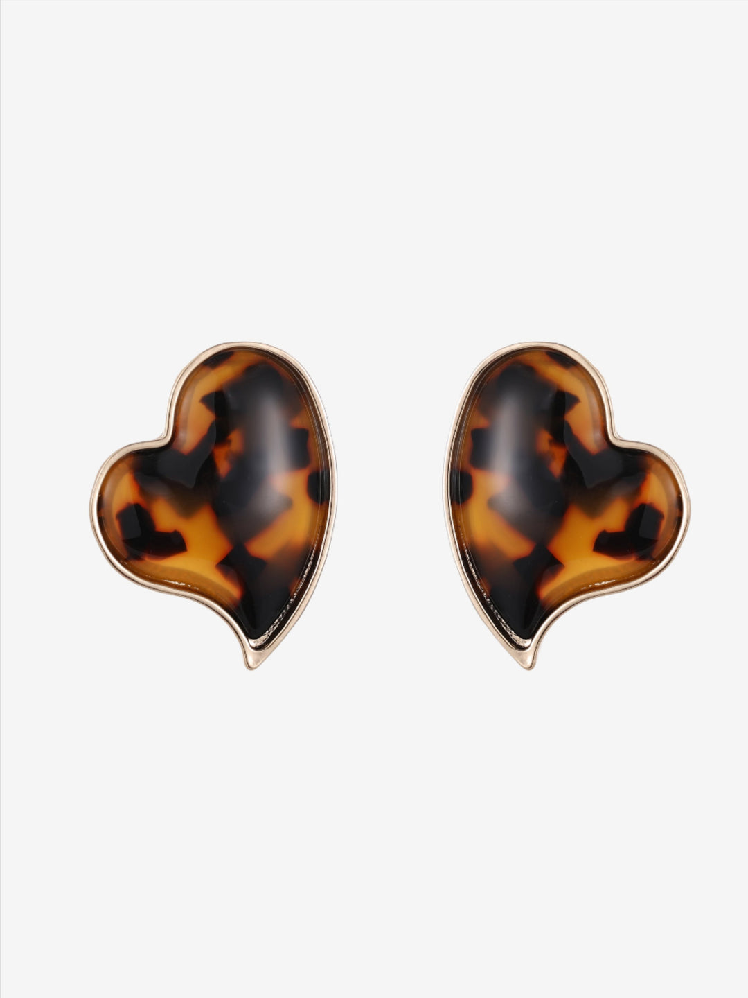 Safari minimalistic hart studs